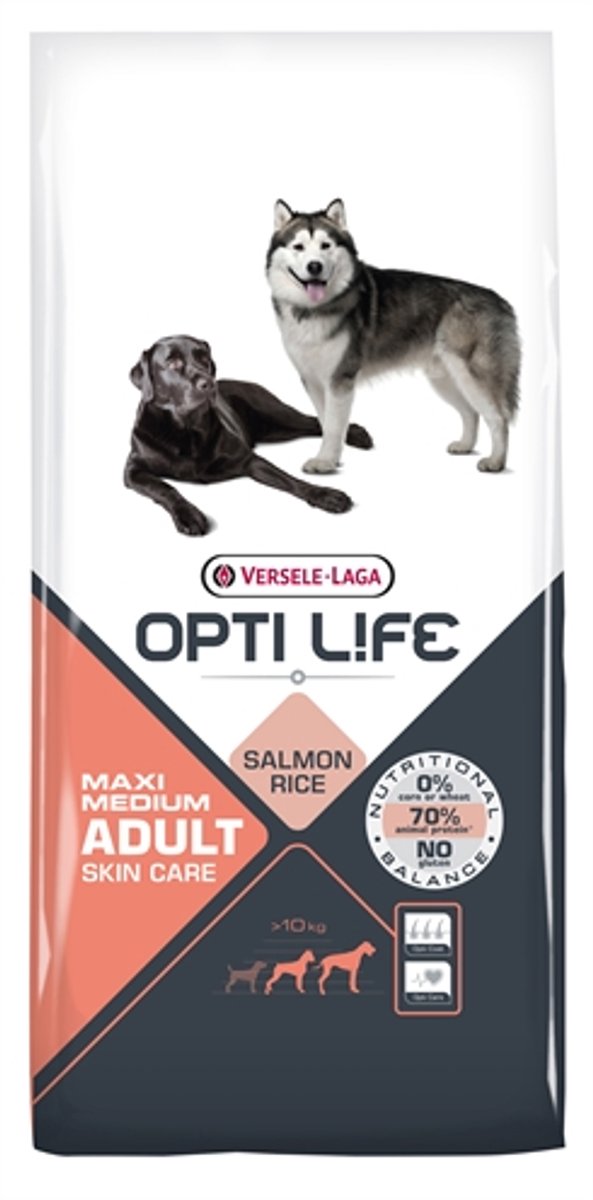 Opti Life Opti life adult skin care medium/maxi - 12,5 kg - 1 stuks