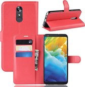 Litchi Texture horizontale flip lederen tas voor LG Stylo 5, met houder & kaartsleuven & portemonnee (rood)