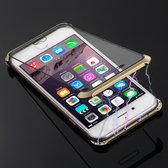 Ultradun hoekig frame Magnetische absorptie Dubbelzijdig gehard glazen omhulsel voor iPhone 8 (goud)