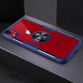 Magnetische 360 ​​graden rotatie Ringhouder Armour beschermhoes voor iPhone XR (blauw)