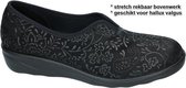 Romika -Dames -  zwart - pantoffels - maat 36