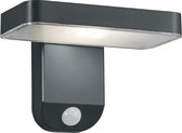 LED Solar Tuinverlichting - Wandlamp - Iona Escarino - Zonne-energie - Bewegingssensor - 4W - Mat Zwart - Kunststof