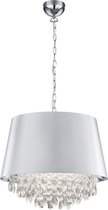 LED Tafellamp - Tafelverlichting - Iona Lorena - E14 Fitting - Rond - Mat Wit - Aluminium