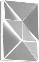 LED Wandlamp - Wandverlichting - Iona Trupoz - 10W - Aanpasbare Kleur - Rechthoek - Mat Chroom - Aluminium