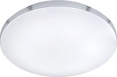 LED Plafondlamp - Nitron Apity - Opbouw Rond 24W - Spatwaterdicht IP44 - Dimbaar - Warm Wit 3000K - Glans Chroom - Aluminium