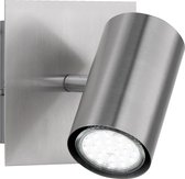 LED Wandspot - Nitron Mary - GU10 Fitting - Vierkant - Mat Nikkel - Aluminium