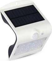 LED Tuinverlichting - Buitenlamp - Nicron Ascin - Zonne-energie - Bewegingssensor - 1.5W - Natuurlijk Wit 4000K - Mat Wit - Kunststof