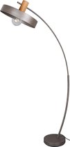 LED Vloerlamp - Nitron Giyon - E27 Fitting - Rond - Antiek Nikkel - Aluminium