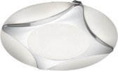 LED Plafondlamp - Nitron Nonim - 53W - Aanpasbare Kleur - Dimbaar - Afstandsbediening - Sterlicht - Rond - Mat Chroom - Kunststof