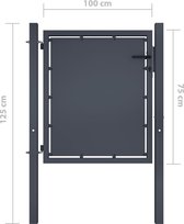 Poort 100x75 cm staal antraciet