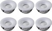 LED Veranda Spot Verlichting 6 Pack - Inbouw Rond 3W - Natuurlijk Wit 4200K - Mat Wit Aluminium - Ø48.5mm