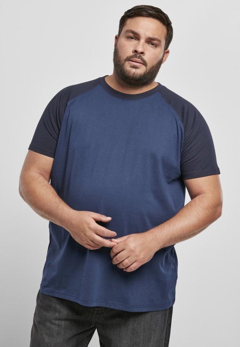 Urban Classics Raglan Contrast Tee T-shirt -donkerblauw L Heren