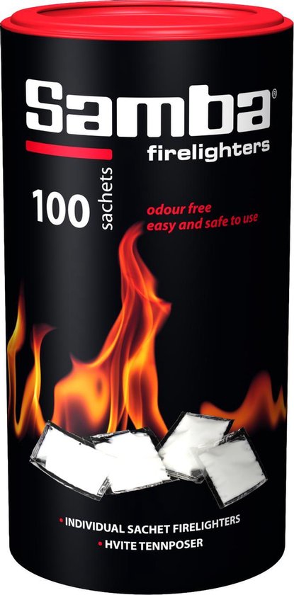 Samba Lighting Bags Cheminée - 100 pièces dans un tube