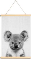 JUNIQE - Posterhanger Koala zwart-wit foto -40x60 /Grijs & Wit