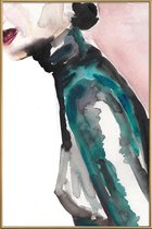 JUNIQE - Poster met kunststof lijst Forever Electric -13x18 /Groen &