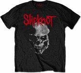 Slipknot Heren Tshirt -L- Gray Chapter Skull Zwart