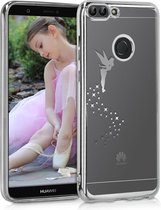 kwmobile hoesje voor Huawei Enjoy 7S / P Smart (2017) - backcover voor smartphone - Fee design - zilver / transparant