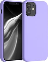 kwmobile telefoonhoesje voor Apple iPhone 12 mini - Hoesje met siliconen coating - Smartphone case in lavendel