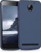kwmobile telefoonhoesje voor Lenovo C2 (5") - Hoesje voor smartphone - Back cover in mat donkerblauw