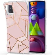 iMoshion Design voor de Samsung Galaxy M51 hoesje - Grafisch Koper - Roze / Goud
