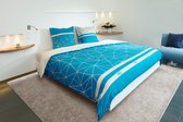 Mer du Nord Dekbedovertrek Geometrie Turquoise-240x220cm