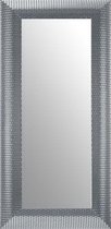Moderne Spiegel Wit Zilver 57x147 cm – Zoe – Grote Spiegels – Unieke spiegel met zilveren lijst – Lange Design Spiegel – Perfecthomeshop