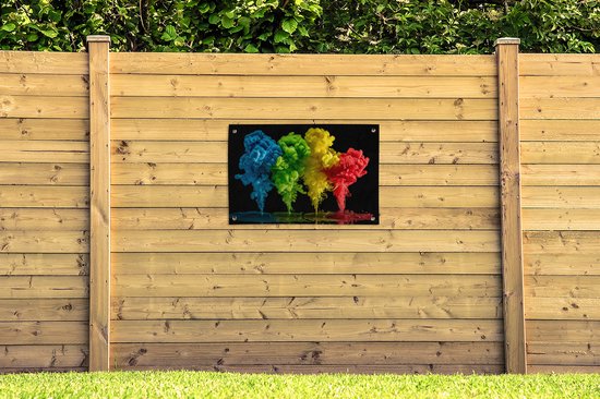 Tuinposters buiten Gekleurde wolken in water - 90x60 cm - Tuindoek - Buitenposter