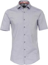 Venti Overhemd Korte Mouw Motief Blauw Modern Fit 613685000 - XXL