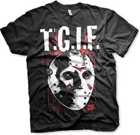 Friday The 13th Heren Tshirt -XL- T.G.I.F. Zwart