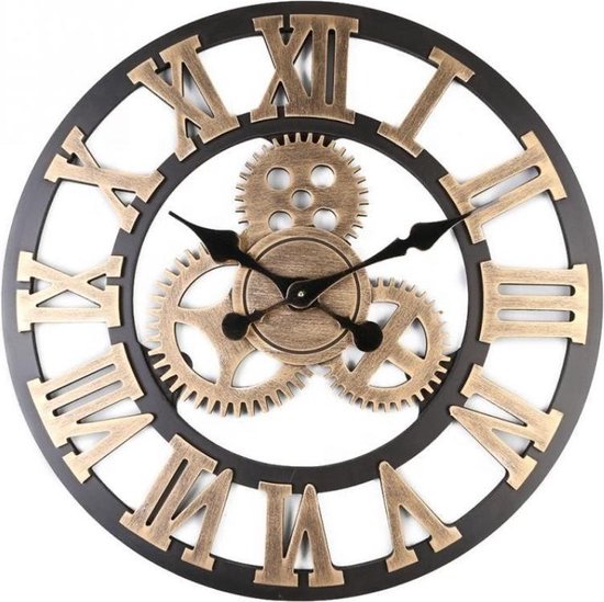 Homèlle Wandklok Retro Modern - 30CM - Griekse cijfers - Handgemaakt - Stil  uurwerk - | bol.com