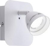 LED Wandspot - Nitron Undy - 3W - Aanpasbare Kleur - Vierkant - Mat Wit - Aluminium