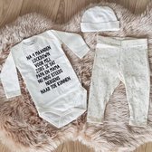 MM Baby cadeau geboorte meisje jongen set met tekst aanstaande zwanger kledingset   Bodysuit |  babykleding Huispakje | Kraamkado | Gift Set babyset kraamcadeau pakje babygeschenk