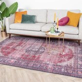 Vintage Vloerkleed - Estate Medaillon Bordeauxrood 80x150cm