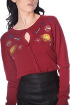 Banned Cardigan -M- SPACE VAMP Bordeaux rood