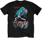 Queen Heren Tshirt -L- News Of The World Vintage Zwart