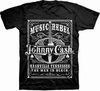 Johnny Cash Tshirt Homme - S- Music Rebel Zwart