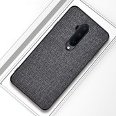 Voor OnePlus 7T Pro schokbestendige doektextuur PC + TPU beschermhoes (grijs)