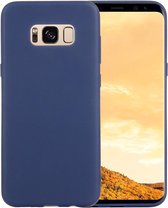 Voor Galaxy S8 + / G955 ultradunne TPU frosted beschermende achterkant van de behuizing (donkerblauw)