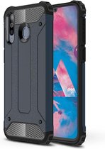 Magic Armor TPU + PC Combinatie Case voor Galaxy M30 (Navy Blue)