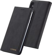Voor iPhone XR LC.IMEEKE LC-002-serie Skin Hand Feeling PU + TPU Horizontale flip lederen tas met houder en kaartsleuf en portemonnee (zwart)