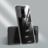 Voor Galaxy S20 Ultra Color Button Clear Full Coverage Shockproof TPU Case (Transparant + Transparant)