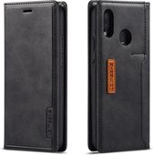 Voor Huawei P20 Lite LC.IMEEKE LC-001-serie PU + TPU kleuraanpassing frosted horizontale flip lederen tas met houder en kaartsleuf (zwart)