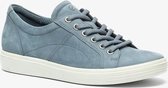 ECCO Soft Classic leren dames veterschoenen - Blauw - Maat 38 - Echt leer