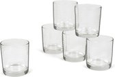 6x Stuks waterglazen transparant 240 ml - Glazen - Drinkglas/waterglas/tumblerglas