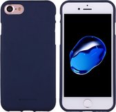 GOOSPERY SOFT FEELING voor iPhone 8 & 7 Liquid State TPU Drop-proof Soft Protective Back Cover Case (navy)