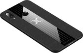 Voor Huawei P20 lite XINLI stiksels Textue schokbestendig TPU beschermhoes (zwart)