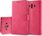 Voor Huawei Mate 10 LC.IMEEKE kalfsleer Horizontale flip lederen tas, met houder & kaartsleuven & portemonnee (rose rood)