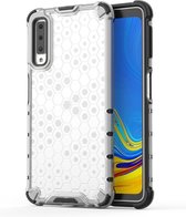 Shockproof Honeycomb PC + TPU Case voor Galaxy A7 (2018) (grijs)