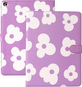 Bloemenpatroon Horizontale Flip Leren Case met Houder & Slaap- / Wekfunctie Voor iPad Pro 11 inch (2018) (Paars)