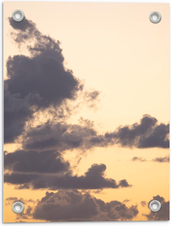 Tuinposter – Bewolkte Lucht - 30x40cm Foto op Tuinposter  (wanddecoratie voor buiten en binnen)